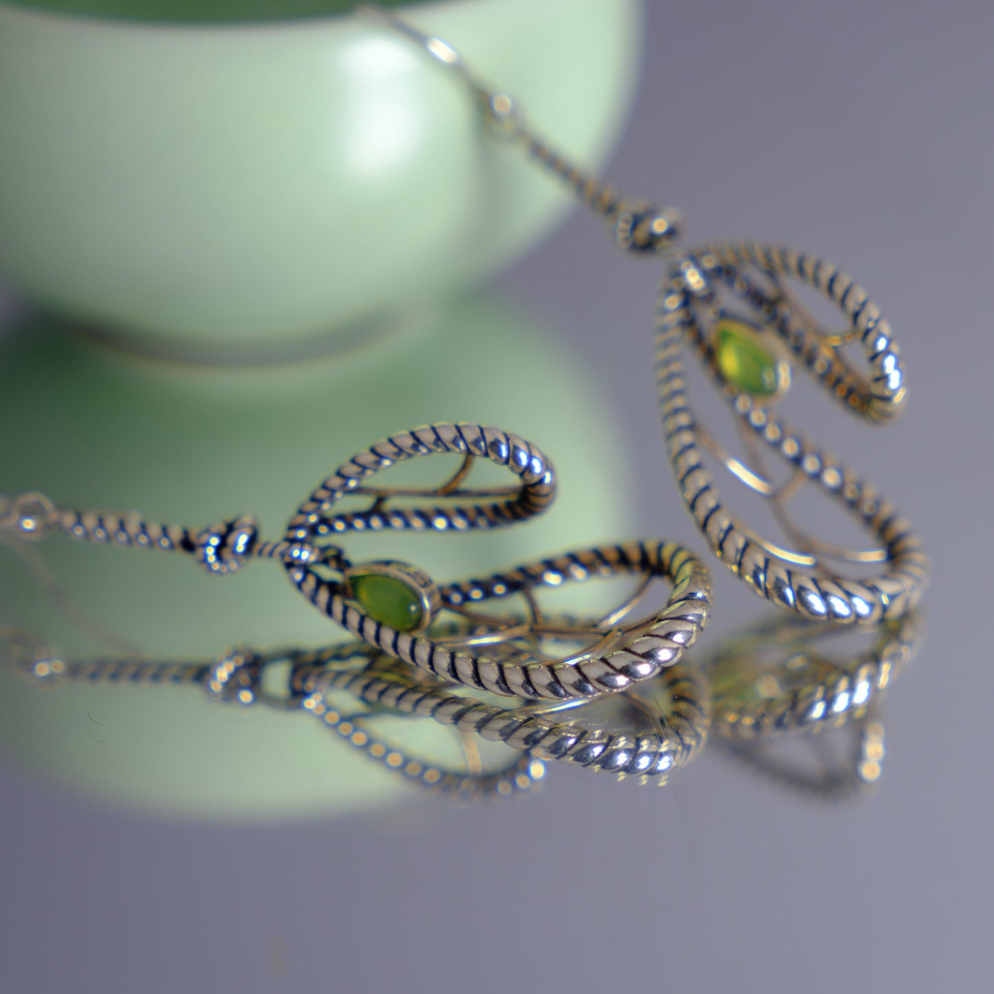 Nodus Temporis Earrings-Sterling Silver Handmade Jewelry