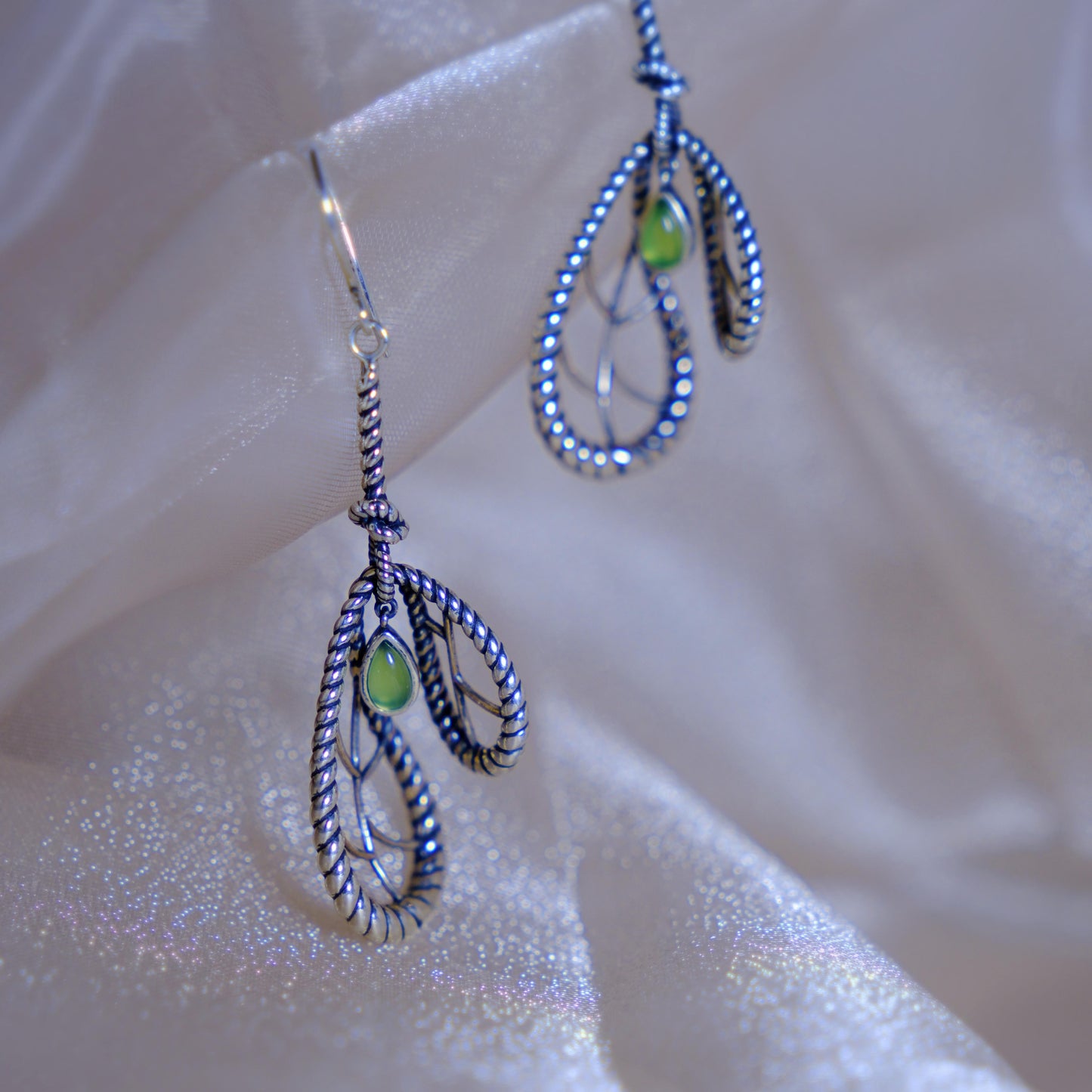 Nodus Temporis Earrings-Sterling Silver Handmade Jewelry
